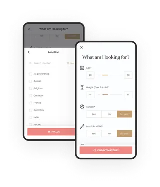 YourLavaan app search and filter screen